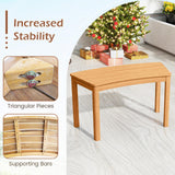 HAPPYGRILL Acacia Wood Outdoor Curved Bench, Fire Pit Bench with Slatted Seats, Tree Benches Wrap Around for Patio Garden Backyard, 400 lbs (3) HAPPYGRILL