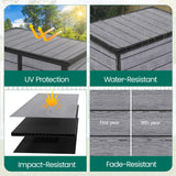 Outdoor Resin Storage Shed with Floor, Lockable Vertical Tool Shed, Weather-Resistant Garden Storage Cabinet for Backyard Patio (Dark Gray) SEGMART