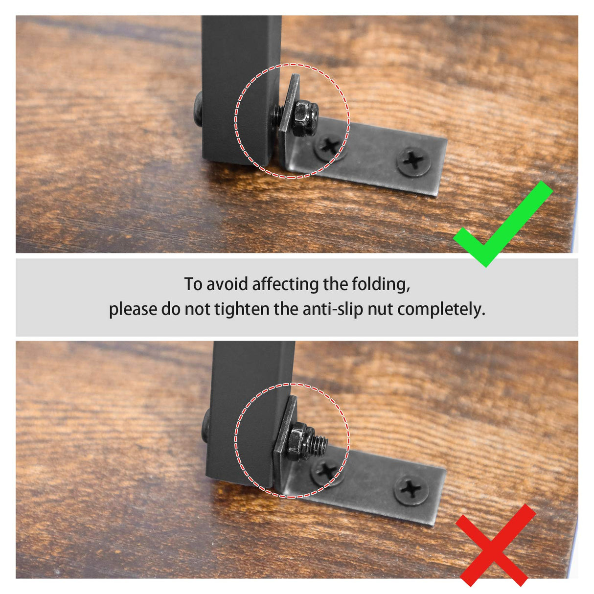 HOOBRO Folding TV Tray Tables, Set of 2 Side Table for Small Space, Industrial Snack Tables for Eating at Couch, Stable Metal Frame, Easy Assembly, Space Saving, Rustic Brown and Black BF25BZ01 HOOBRO