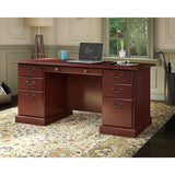 kathy ireland Home by Bush Furniture Bush Furniture WC65566-03K Bennington Executive Desk, Harvest Cherry Bush Business Furniture