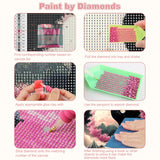 CEOVR Cherry Blossoms Diamond Painting Kits for Adults, Japanese Landscape Diamond Art Dots 5D Full Drill DIY Gem Art, Adult Crafts Kits Arts and Crafts, Wall Decor for Home Office 12x16in CEOVR