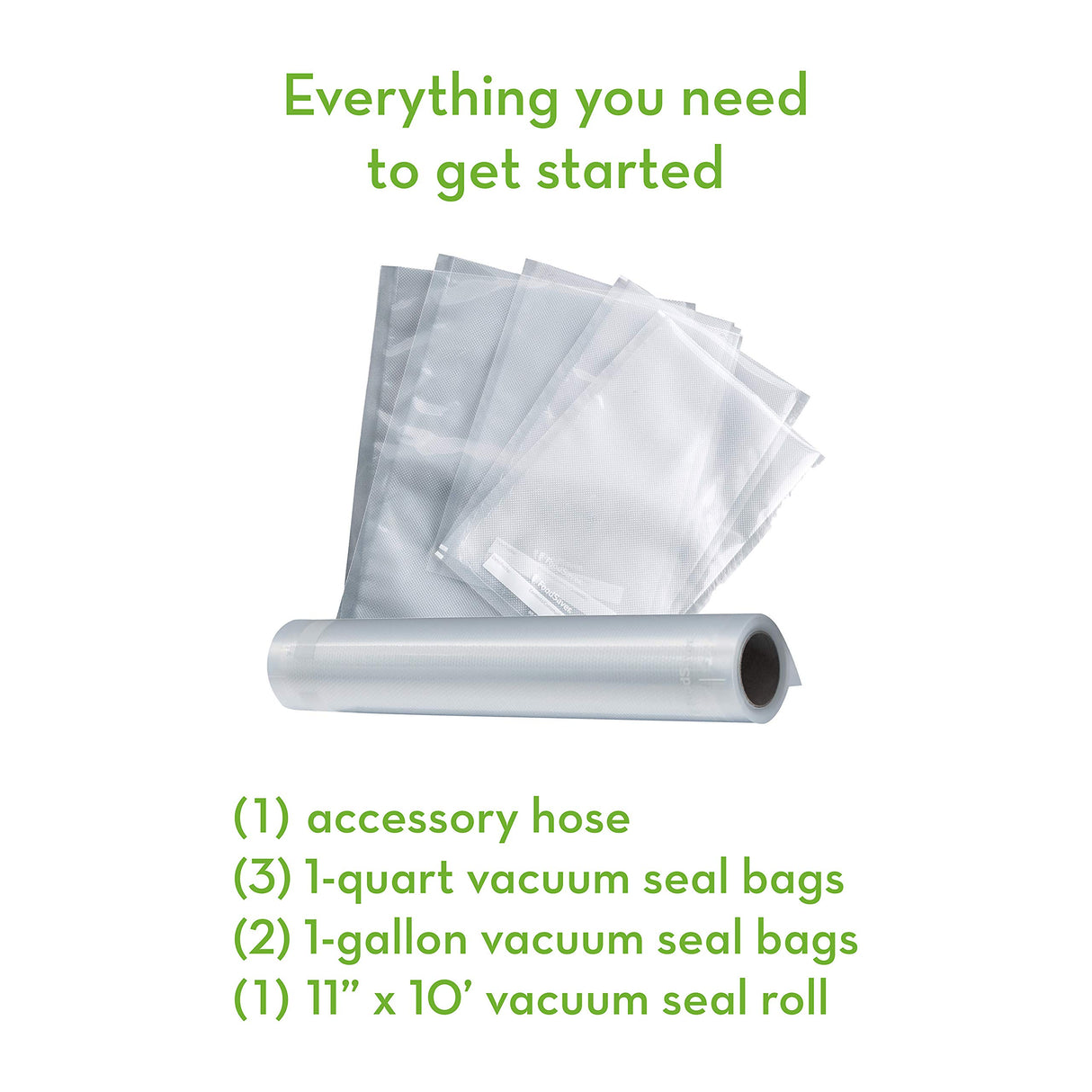 FoodSaver Vacuum Sealer Machine with Starter Vacuum Seal Bags & Rolls FOODSAVER