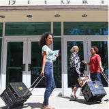 dbest products Quik Cart Collapsible Rolling Crate on Wheels for Teachers Tote Basket 80 lbs Capacity, Made from Heavy Duty Plastic Used as a Seat, Black dbest products