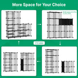 Kiivoena Wire Cube Storage Organizer, 12 Cubes Converted into 14 Cubes, Sturdy Metal Grids Storage Shelf Closet Shelving Units and Storage, Shelves for Bedroom LIvingroom Office Kiivoena