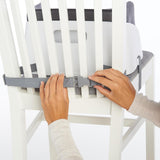 Ingenuity SmartClean Toddler Booster Seat for Kitchen Chair – Lightweight for on-the-go, Easy-Clean, 3-Point Harness Strap – Booster Seat for Dining Table, Slate Ingenuity