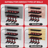 EAROND Power Tool Organizer With Charging Station, Wall Mount Drill Holder, Screwdriver and Battery Organizer, Heavy Duty Rack for Garage, Workshop, Tool Room, Workbench EAROND