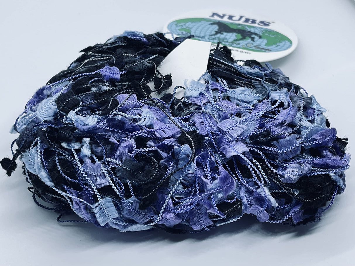 Purple, Blue, Black, Grey Butterfly Yarn - Dark Horse Nubs #65, 20 Gram, 71 Yards Dark Horse Yarns
