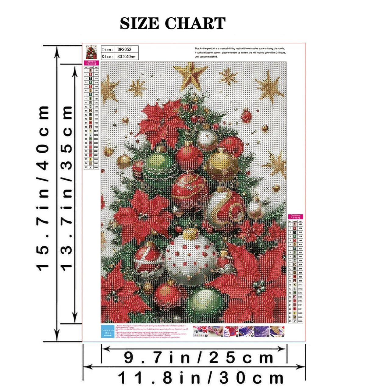 Christmas 5D Diamond Painting Kits for Adult,Xmas Tree Diamond Art Kits for Beginners,DIY Full Drill Winter Holiday Rhinestone Diamond Dots Gem Painting Art Craft Home Decor 12 x16 Inch Semneroy