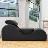 Avana Luvu Lounger - Chaise Lounge Chair for Yoga, Exercise, Massage - High Density Foam - Made in The USA - Black Avana