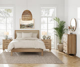 WAMPAT Night Stands for Bedrooms Set of 2 End Tables with Charging Station, 2 Drawer Nightstand Wooden Bedside Table, Farmhouse Side Table for Living Room, Oak WAMPAT