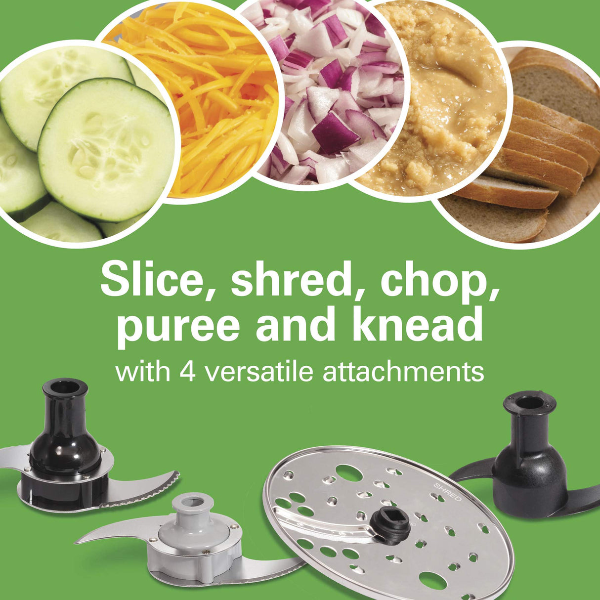 Hamilton Beach Stack & Snap Food Processor and Vegetable Chopper, BPA Free, Stainless Steel Blades, 14 Cup + 4-Cup Mini Bowls, 3-Speed 500 Watt Motor, Black (70585) Hamilton Beach