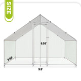 HEYTOWN Large Metal Chicken Coop Chicken Pen with Water-Resident and Anti-UV Cover Walk-in Poultry Cage Chicken Runs for Yard with Cover Duck Rabbit Dog House Outdoor HEYTOWN