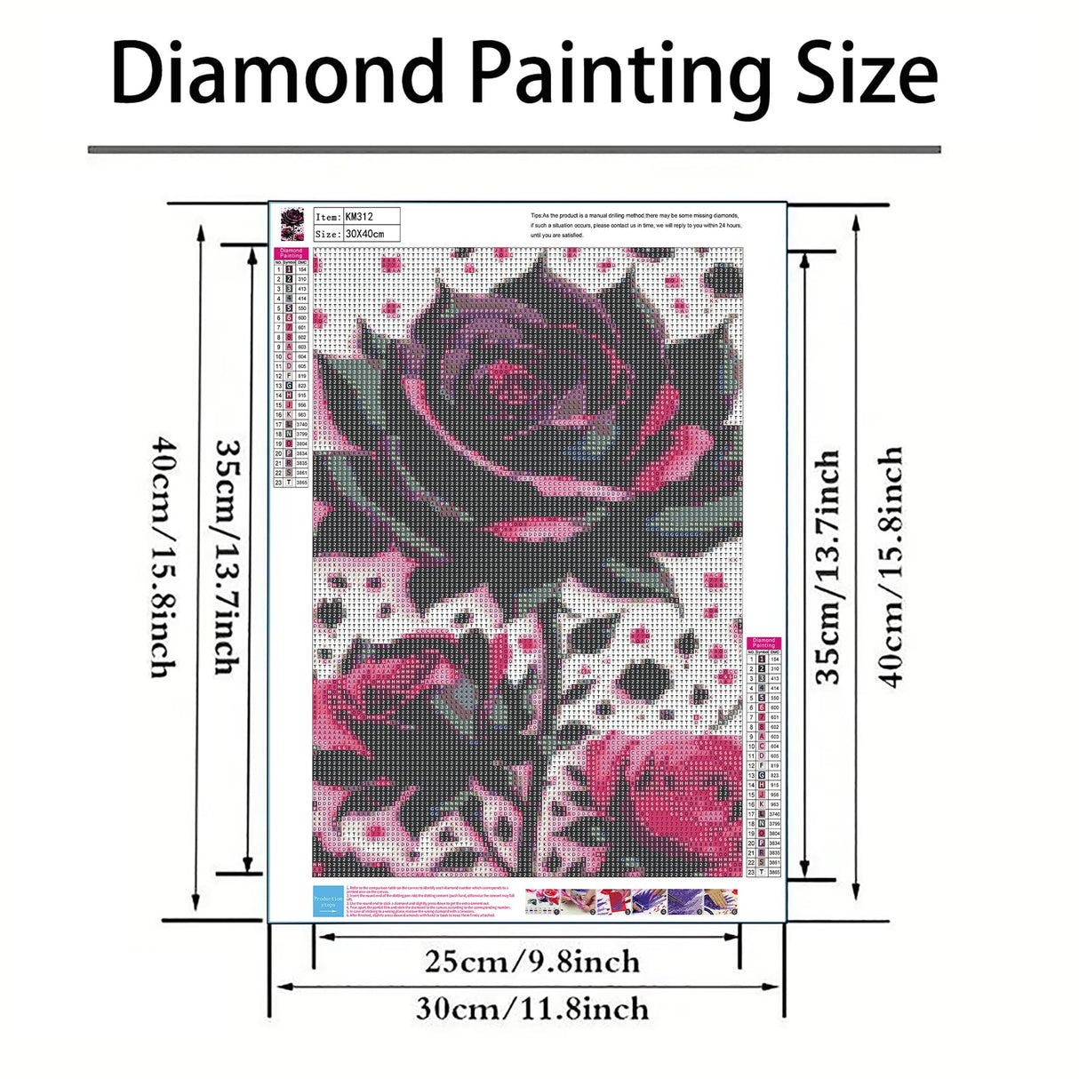 GXGLLPZBY 3 Pack Flower Diamond Art Kits for Adult Beginners,5D DIY Rose Floral Diamond Painting Kits for Adult,Full Drill Paint by Diamonds Dot Gem Art Painting Kits,for Home Decor 11.8X15.8inch GXGLLPZBY