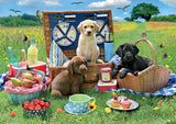 Buffalo Games - Adorable Animals - Puppy Park Picnic - 300 Large Piece Jigsaw Puzzle for Adults Challenging Puzzle Perfect for Game Nights Buffalo Games