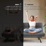 AMICLIBER Convertible Futon Sofa Bed,71" Memory Foam Futon Couch,Detachable Cushion,Adjustable Backrest & Armrest,Linen Modern Loveseat Sleeper Recliner for Living Room,Office,Apartment,Medium Grey AMICLIBER