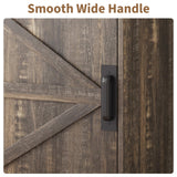 IDEALHOUSE Farmhouse Narrow Hall Tree with Bench, 23.6" Small Entryway Organizer with 5 Hooks, 2 Cubbies & Barn Door Shoe Storage Cabinet for Apartment, Mudroom, Hallway, Grey IDEALHOUSE