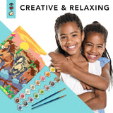 Bright Stripes Paint by Numbers Kit for Kids: Easy to Follow Paint by Numbers Canvas with Frame Kids Paint Kit (Wild Horses) Bright Stripes