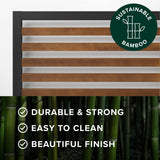 ZINUS Kai Bamboo and Metal Platform Bed Frame with Headboard, No Box Spring Needed, Easy Assembly, Twin, Brown Zinus