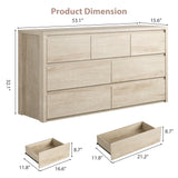 GarveeHome 7 Drawer Dresser for Bedroom, Wide Modern Chest of Drawers, Large Wood Dresser Wooden Storage Organizer for Living Room, Hallway Entryway GarveeHome