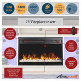 Ameriwood Home Luna Fireplace TV Stand for TVs up to 65", Graphite Grey Ameriwood Home