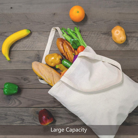 TOPDesign 6 | 12 | 24 | 48 | 192 Pack Economical Cotton Tote Bag, Lightweight Medium Reusable Grocery Shopping Cloth Bags, Suitable for DIY, Advertising, Promotion, Gift, Activity (6-Pack) TOPDesign