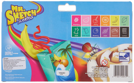 Mr. Sketch Scented Markers Chisel Tip Marker Assorted Colors 12 Count Mr. Sketch