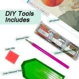 Auremi Landscape Diamond Art Kits for Adults Beginners,Full Drill Sun Diamond Painting Kits 5D Round Diamonds Pictures Gem Art Painting Kits DIY Crafts Home Decor Gifts12x16 in Auremi