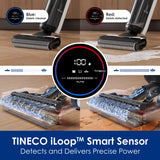 Tineco Floor ONE S5 Smart Cordless Wet Dry Vacuum Cleaner and Mop for Hard Floors, Digital Display, Long Run Time, Great for Sticky Messes and Pet Hair, Space-Saving Design, Blue Tineco