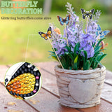 ZYNERY Butterfly Diamond Art Kit - 12 PCS Mini Art Craft Supplies for Adults - Garden Decor Painting ZYNERY
