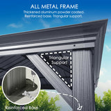 Kozyard Alexander 12' X 18' Hardtop Gazebo, Aluminum Metal Gazebo with Galvanized Steel Double Roof Canopy, Curtain and Netting, Permanent Gazebo Pavilion for Patio, Backyard, Deck, Lawn (Gray) Kozyard