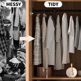 Jluomei Armoire Wardrobe Closet with Doors, Wardrobe Cabinet with 3 Drawers, Wooden Large Clothing Storage Cabinet with Hanging Rod and Shelf, Mid-Century Modern Tall Closet for Bedroom, Walnut Jluomei