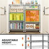 M MZG 1000 lbs 4 Tier Shelf Metal Storage Shelves Wire Rack Closet Organizers with PP Board for Garage Kitchen Bathroom Laundry Chrome 11.8" D x 21.7" W x 39.5" H M MZG