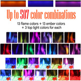 Benrocks 74'' Slim Electric Fireplace Inserts - WiFi-Enabled, Alexa & App Control, Recessed & Wall Mounted, 13 * 13 * 3 Flame Color Combinations, 750W/1500W, Black Benrocks