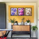 Hestarcul 5D Flower Diamond Painting Kits 3 Pack,Diamond Art Kits for Adults,Paint with Diamonds Round for Gift,Wall Decor (Flower) Hestarcul