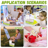 JEChrochen Paint Brush Cleaner Tool, Washing My Brushes, Water Cycle Brushes Rinser with Brushes Holder and Palette, Brush Rinser Dispenser,Painting Art Supplies Stuff for Artist Artist Beginner Kids JEChrochen