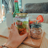 ASKIZ [20Pcs Set] Glass Cups With Bamboo Lids And Straws,16Oz Glass Water Bottles Glass Jars Cups Drinking Glasses, Beer Glasses Ice Coffee Glasses For Juicing Coffee Soda Tea ASKIZ