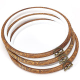 Pllieay 8inch Embroidery Hoop Frame Imitated Wood Embroidery Circle Round Display Frame Ring Cross Stitch Hoops Embroidery Hoops Set for Art Craft Sewing and Hanging, Rug Punch Set Pllieay