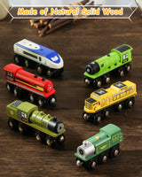 SainSmart Jr. Wooden Train Set Accessories, Magnetic Toy Car Set (10 PCS), Compatible with All Major Brands, Gift for Toddlers, Boys, and Girls Aged 3+ SainSmart Jr.