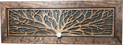 Large Wood Hidden Gun Cabinet Birds In A Tree Wall Decoration - Hidden Gun Safe To Securely Store Your Gun In Plain Sight by Bellewood Designs - WoodArtSupply