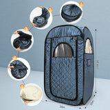 Portable Steam Sauna, Steam Saunas for Home, Personal Sauna for Home, Pop up Sauna Box Tent with 3 L Steamer, 9 Levels, UV Atomization,90 MinTimer, Remote Control, Folding Chair-Blue Sunakie