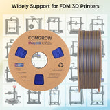 Comgrow Silk PLA 3D Printer Filament, Dual Color 2 in 1 Golden and Blue, 3D Printing PLA Filament 1.75mm, Dimensional Accuracy +/- 0.02 mm, 1KG Spool, Coextrusion Shiny Silk 3D Filament Comgrow