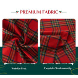 Softalker Christmas Checkered Tablecloth Rectangle - Red Buffalo Plaid Linen Cotton Gingham Xmas Table Cloths, Winter Farmhouse Table Decorations for Dining/Parties/Holiday, 54 x 80 Inch Softalker
