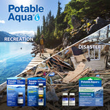 Potable Aqua Water Purification Tablets, Portable and Effective Water Purification Solution for Camping, Hiking, Emergencies, Natural Disasters and International Travel, Two 50ct Bottles, Blue potable aqua