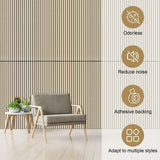 SDLDEER 10 Pack Acoustic Panels, 48"X 12"X 0.4" Sound Proof Panels for Walls, Self-Adhesive Acoustical Wall Panels, Sound Proofing Panels Acoustic Treatment for Home Office Decoration SDLDEER