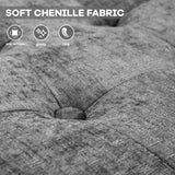 iabifo Large Square Storage Ottoman Bench,Versatile Lift-Top Coffee Table, Toy Box Footrest for Living Room in Chenille, Grey iabifo