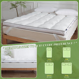 Mosluna 3 Inch Memory Foam Mattress Topper King Size, Extra Soft Pillow Top Mattress Topper, Fluffy Shredded Memory Foam Filled, Breathable Mattress for Back Pain Relief, 78x80 in. Mosluna