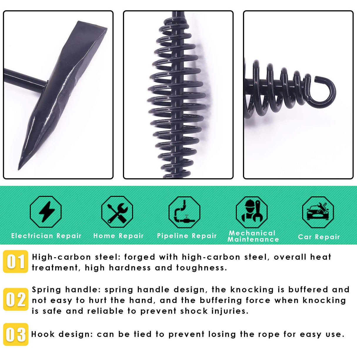 Keadic 6 pcs Welding Slag Removal Tool Include Multi-Functional Welding Pliers, 10'' Welding Chipping Hammer, Welding Gloves, Wire Brush and 2 Pcs Metal Welding Gage Keadic