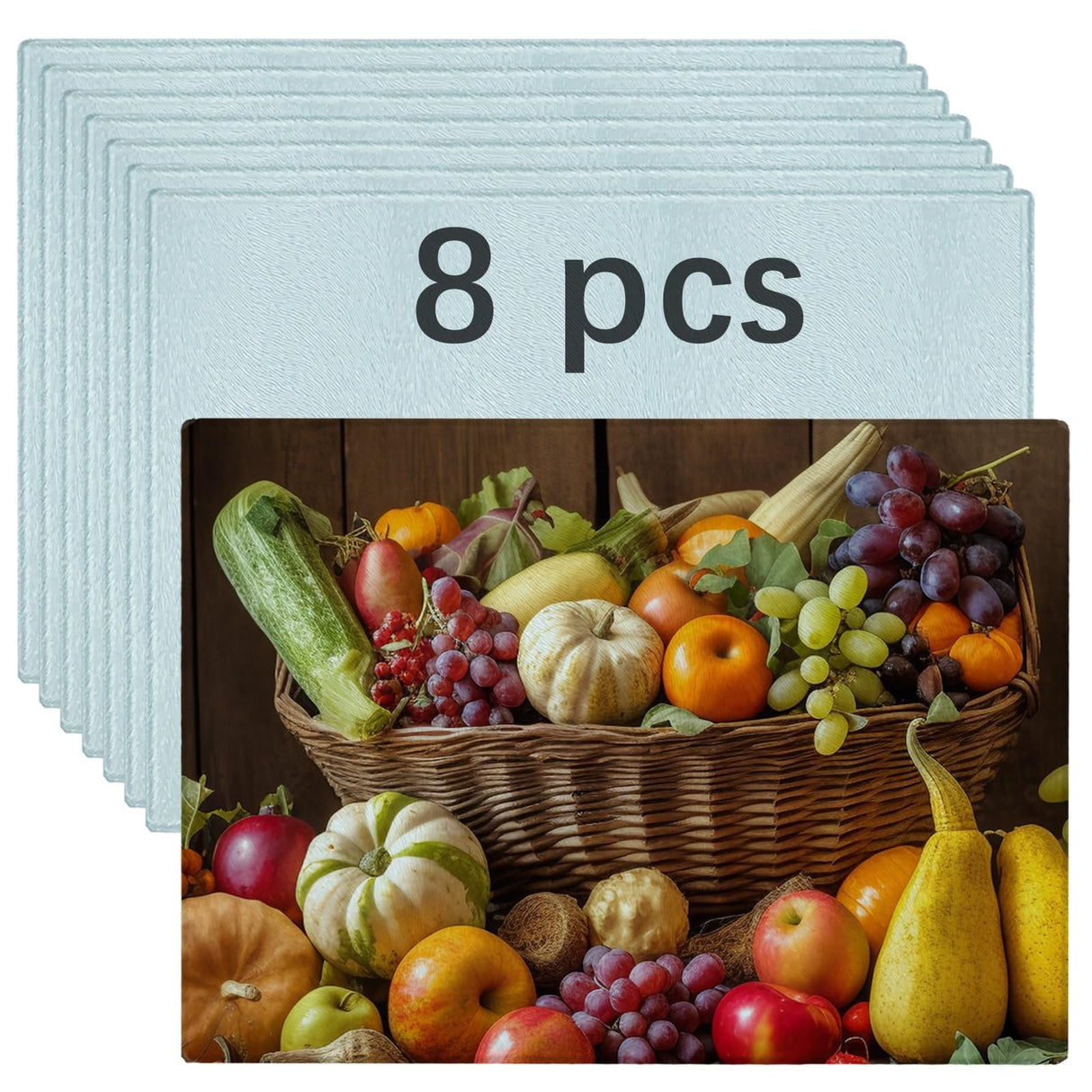 8 Pcs sublimation cutting board blanks，11 x 7.87 Inch sublimation cutting boards，Textured Sublimation Anti Slip Cutting Board Heat Scratch Resistant Blank Cutting Board glass cutting board for crafts GEKIXUTP