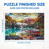 Jigsaw Puzzles 2000 Pieces for Adults, Families Lakeside View Pieces Fit Together Perfectly Nattork