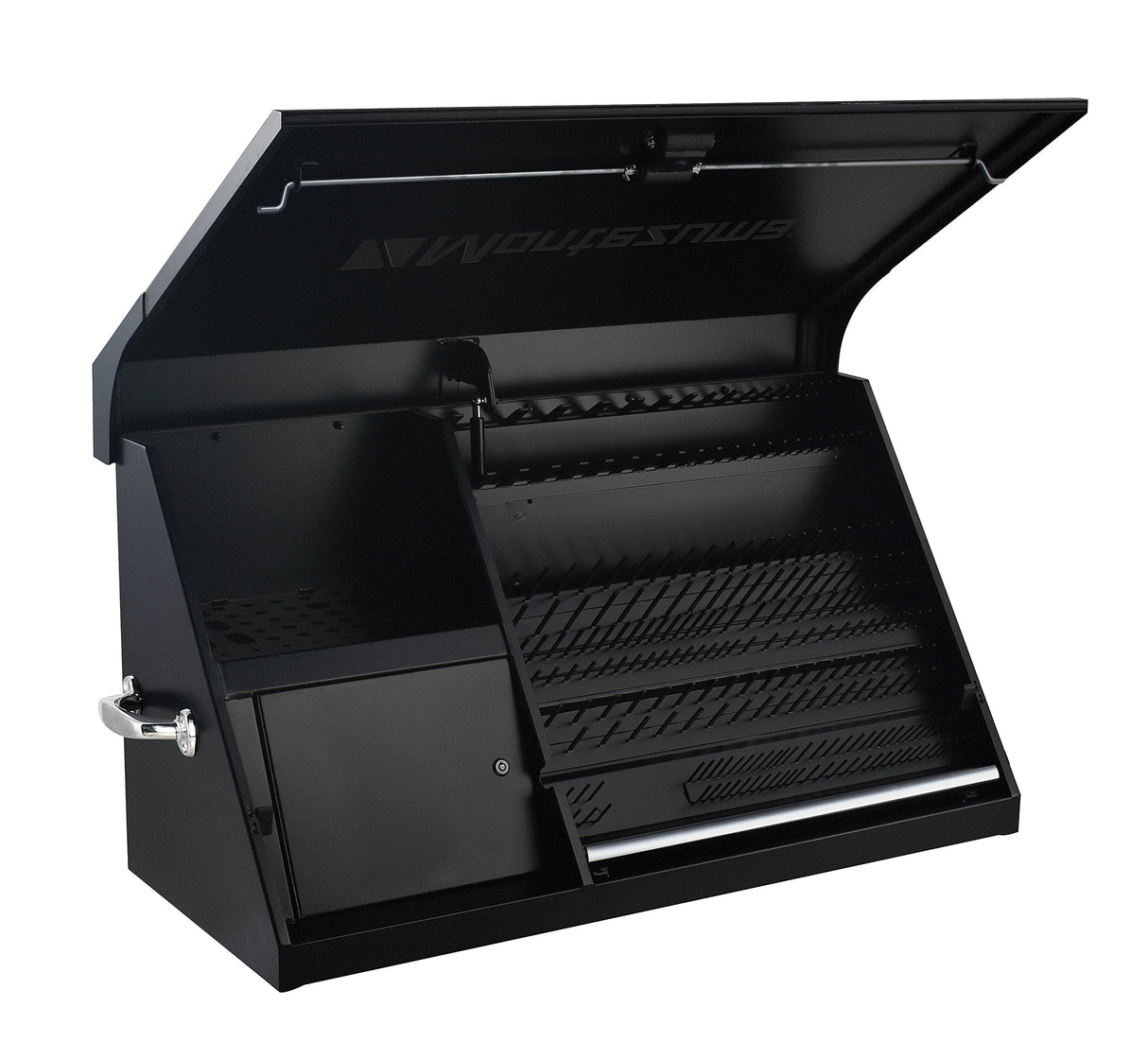 Montezuma 41" x 18" Heavy Duty Steel Triangle Toolbox (steel, flat black) Montezuma